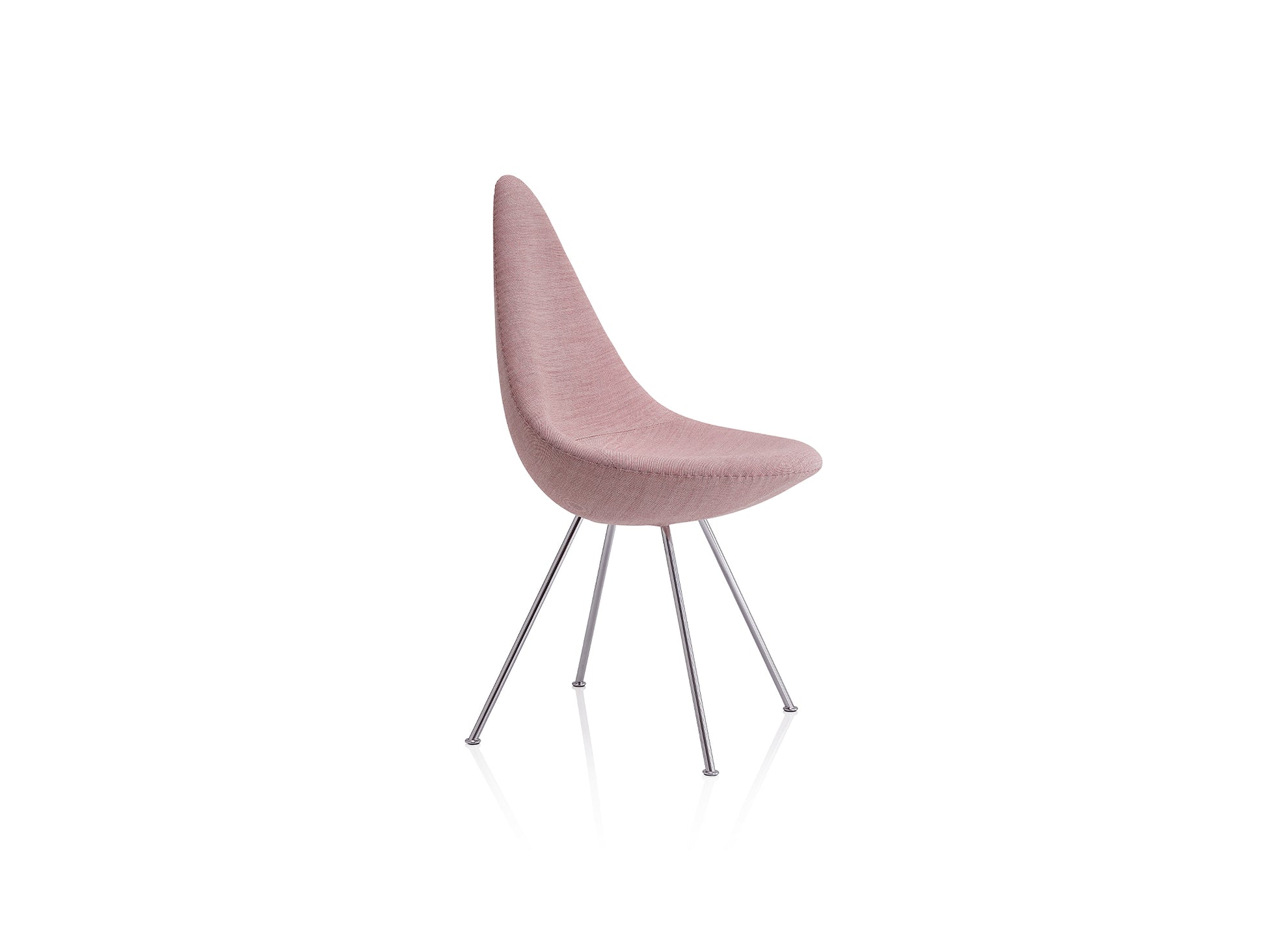 Drop Dining Chair 3110 by Fritz Hansen - Canvas 614 / Chromed Steel