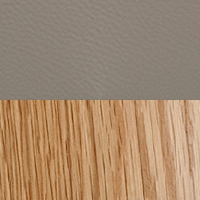 Swatch for Frame: Lacquered Oak / Seat and Back: Beige Prestige Leather