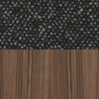 Swatch for Front: Vanir Granite Brown / Back: Clear Lacquered Walnut Veneer