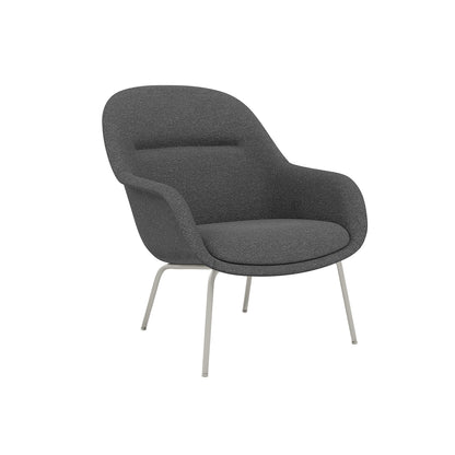 Fiber Lounge Armchair - Tube Base by Muuto / Hearth 014 / Grey Base