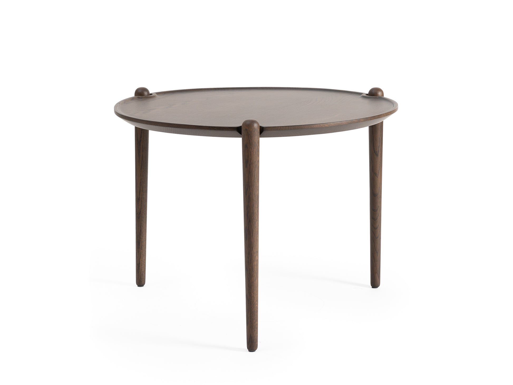 Aria Table by Design House Stockholm - Diameter: 60 cm / Height: 46 cm / Dark Lacquered Oak