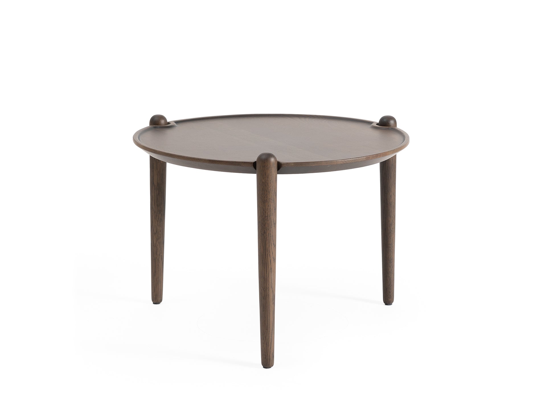 Aria Table by Design House Stockholm - Diameter: 50 cm / Height: 37 cm / Dark Lacquered Oak