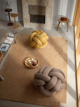 Yellow , Camel Knot Seat Cushion XL by Design House Stockholm