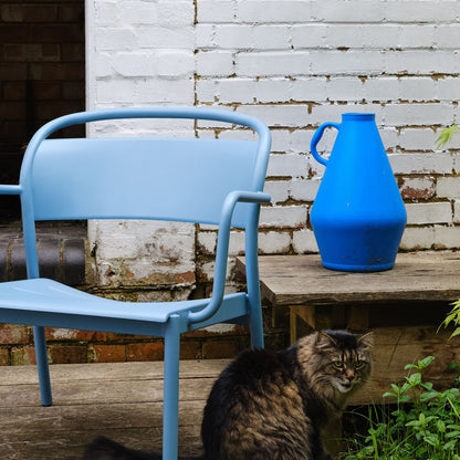 Linear Steel Lounge Armchair by Muuto - Pale Blue