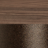 Swatch for Lacquered Walnut Veneer Tabletop / Brown Bronze Steel Base