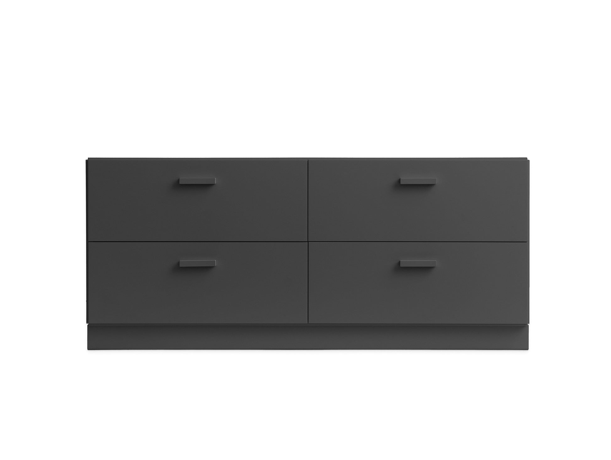 Relief Drawer with Plinth- Low by String - Grey