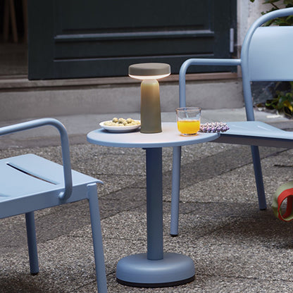 Linear Steel Coffee Table by Muuto - D42 H47 / Pale Blue
