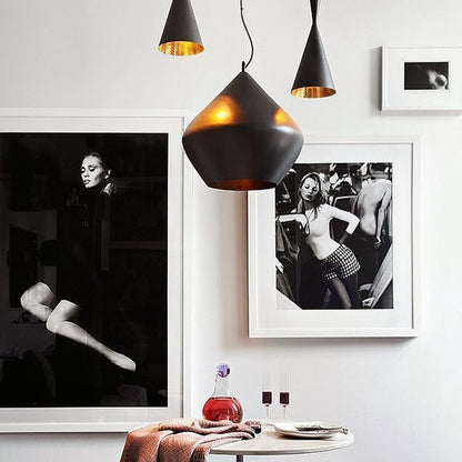 Beat Tall LED Pendant Light by Tom Dixon - Black