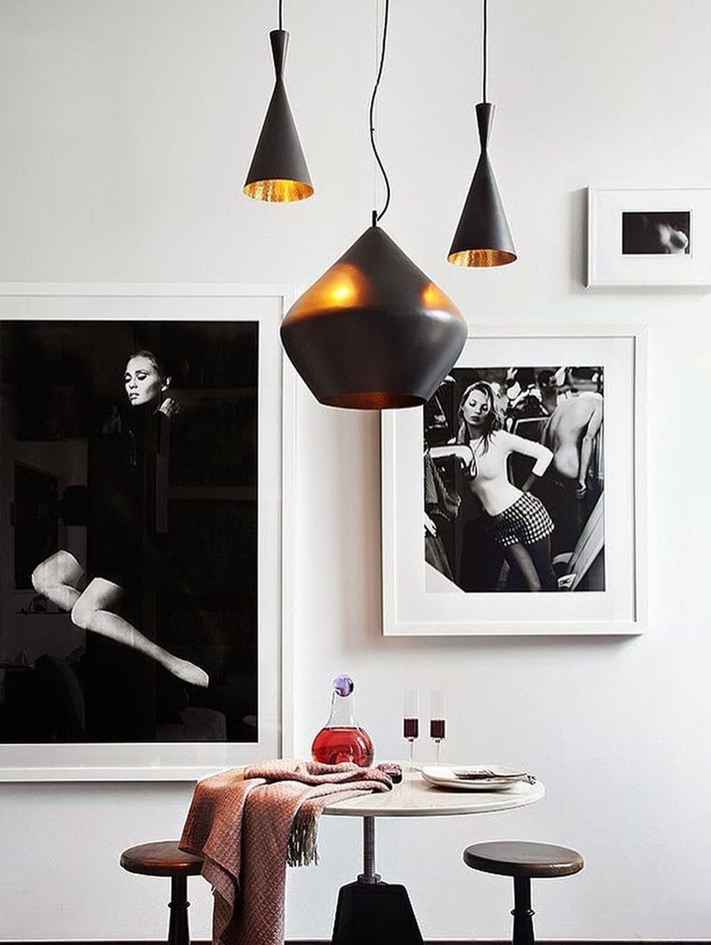 Beat Tall LED Pendant Light by Tom Dixon - Black