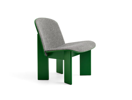 Chisel Lounge Chair (Front Upholstery) by HAY - Lush Green Lacquered Beech / Hallingdal 65 166