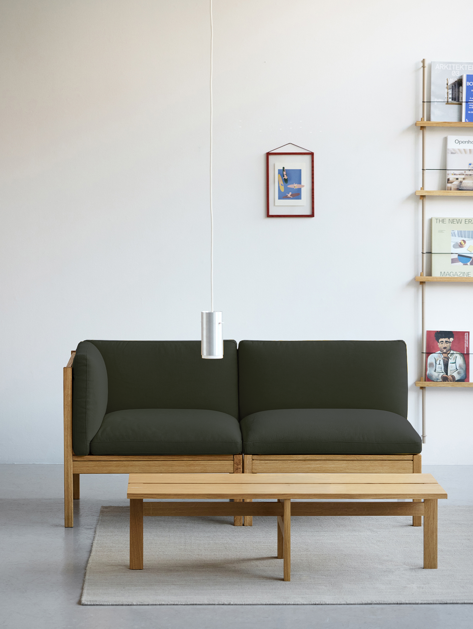 Moebe Modular Sofa / Corner + Seat / Re-Wool 2 987 / Ex-Display
