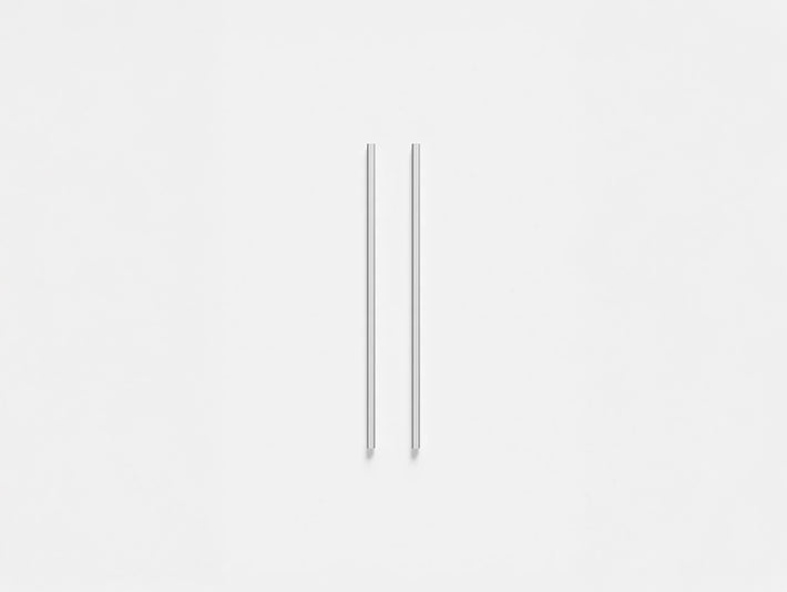 Set of 2 Legs - 65 cm / Stainless Steel