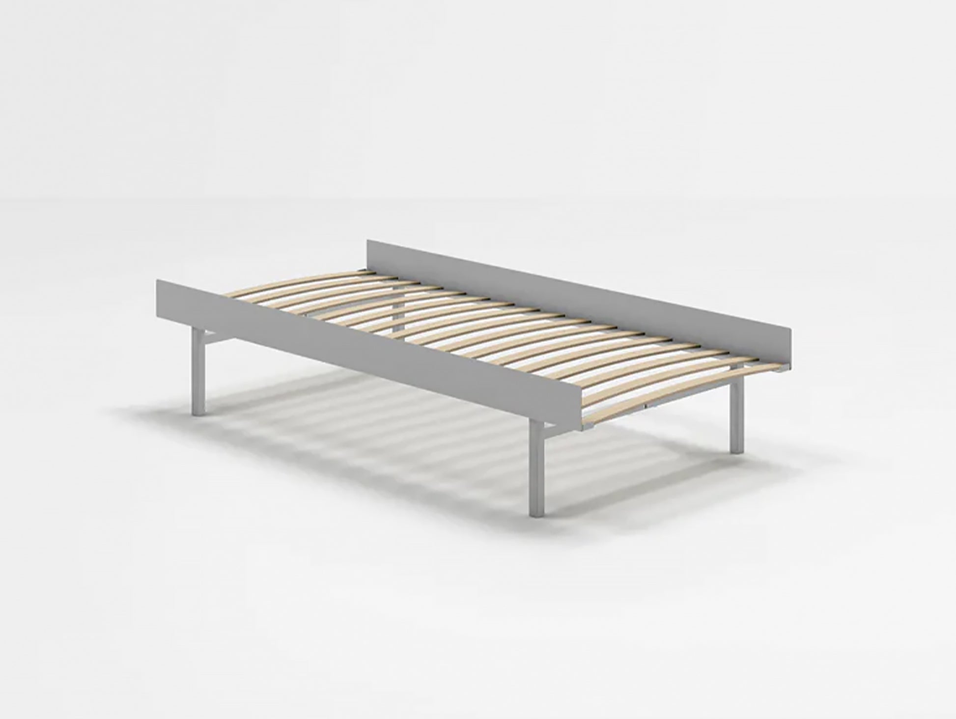 Bed 90 cm (High) - Stainless Steel by Moebe - Bed Frame / 90 Wide cm Slats