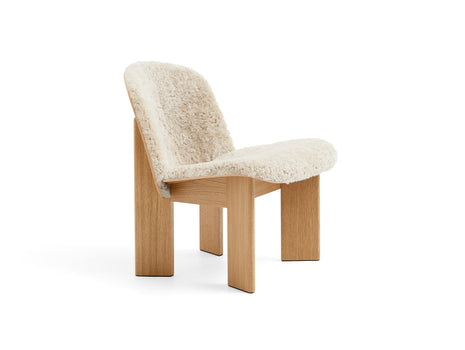 Chisel Lounge Chair (Front Upholstery) by HAY - Lacquered Oak / Mohawi Sheepskin 21
