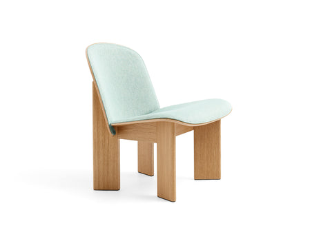 Chisel Lounge Chair (Front Upholstery) by HAY - Lacquered Oak / Metaphor 023 Sylvan
