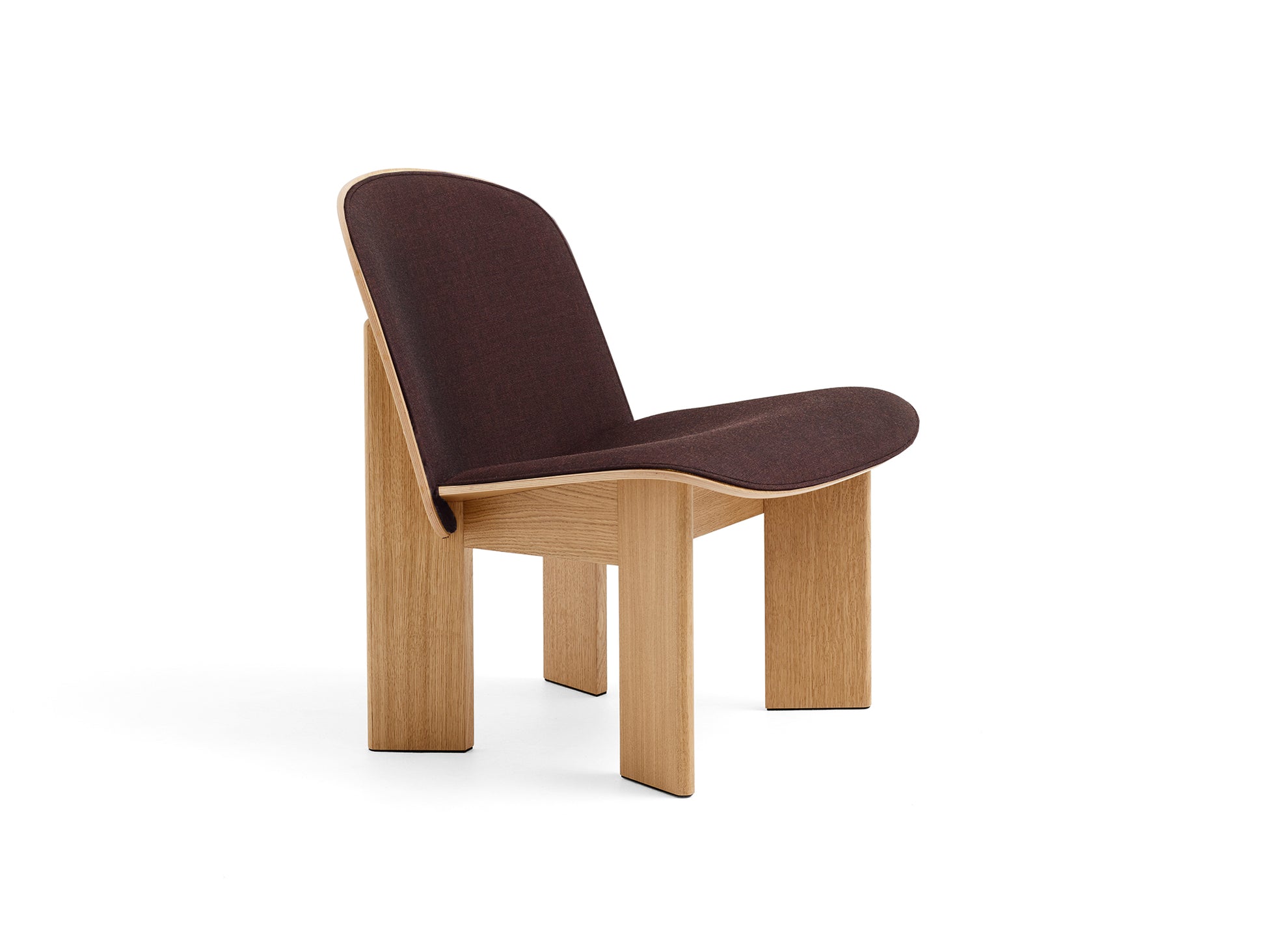 Chisel Lounge Chair (Front Upholstery) by HAY - Lacquered Oak / Remix 3 373