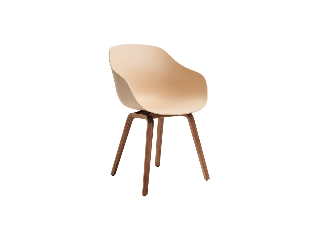 About A Chair AAC 222 - New Colours by HAY / Pale Peach Shell / Lacquered Walnut Base