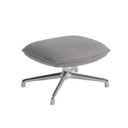 Doze Ottoman - Swivel Base by Muuto / Rewool 128 / Polished Aluminium Base