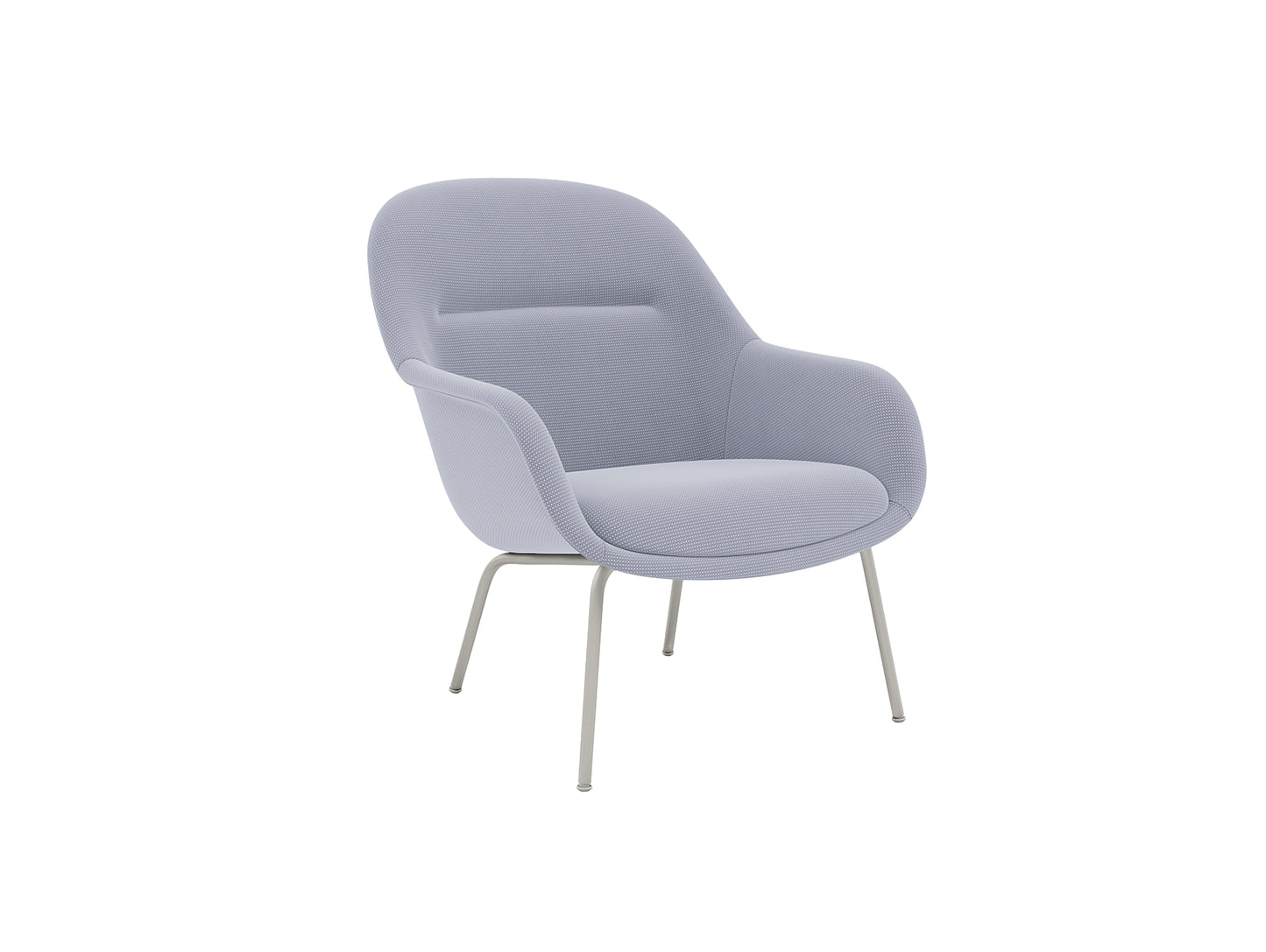 Fiber Lounge Armchair - Tube Base by Muuto / Sabi 631 / Grey Base