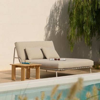 Settle Lounge Bed without Armrest by Muuto - Grey Frame / Laze 01