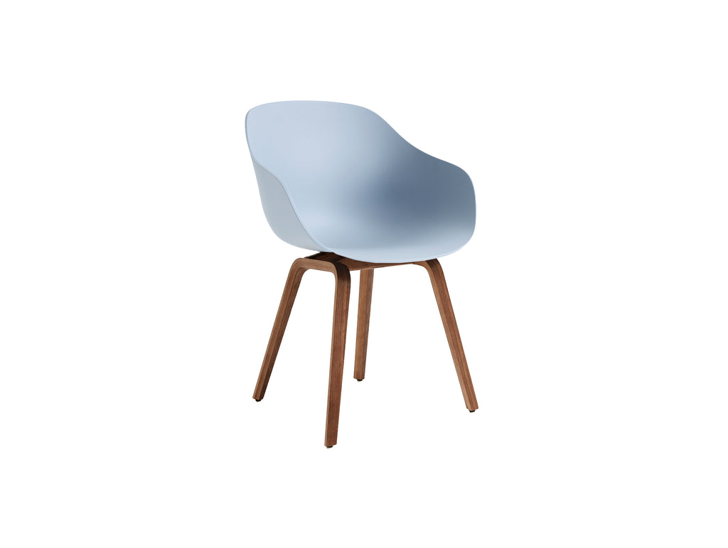 About A Chair AAC 222 - New Colours by HAY / Slate BLue Shell / Lacquered Walnut Base