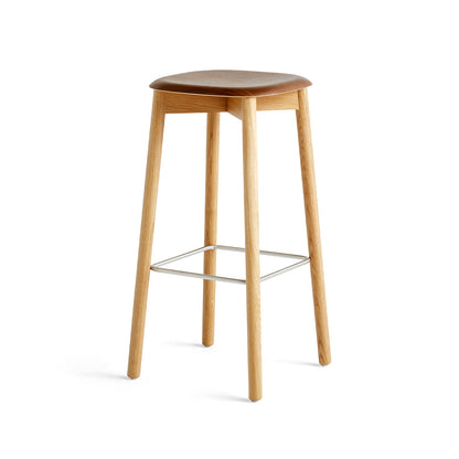 Soft Edge 82 Stool by HAY - H75 / Lacquered Oak Base / Smoked Oak Seat