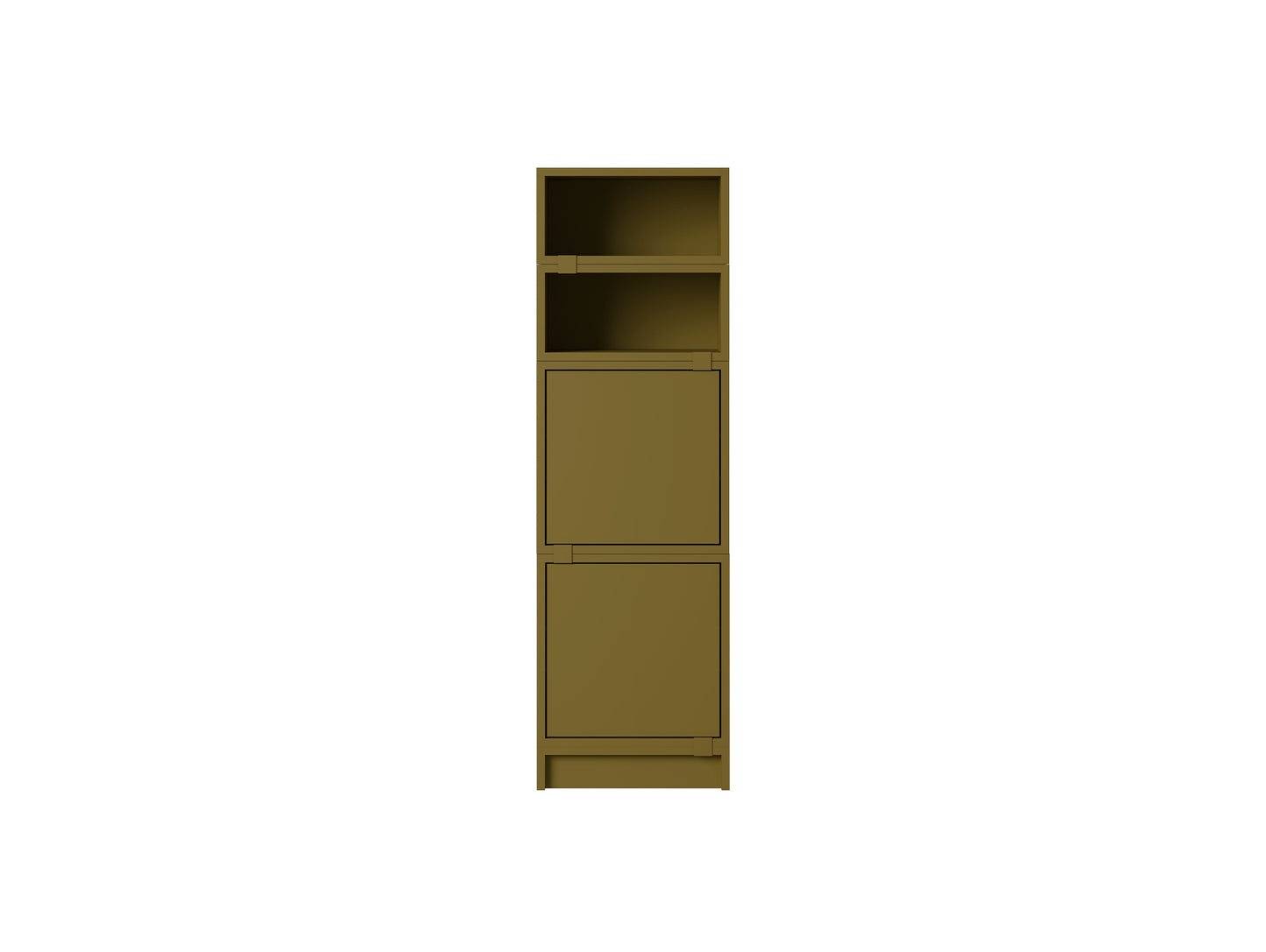 Stacked Storage System - Office Storage by Muuto - Configuration 4 / Brown Green