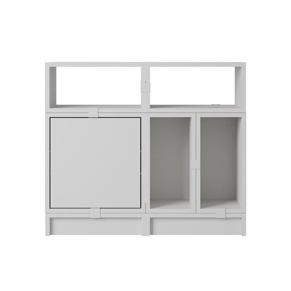 Stacked Storage System - Office Storage by Muuto - Configuration 5 / Grey