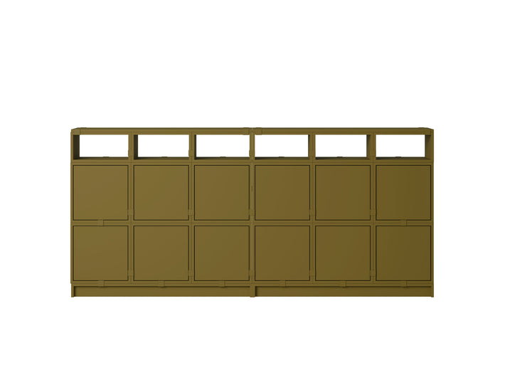 Stacked Storage System - Sideboard by Muuto  / Configuration 1  / Brown Green