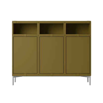 Stacked Storage System - Sideboard by Muuto / Configuration 3 / Brown Green