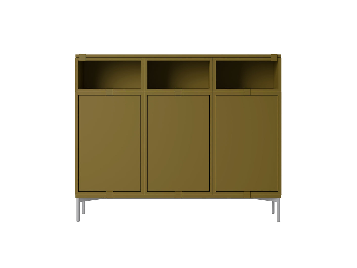 Stacked Storage System - Sideboard by Muuto / Configuration 3 / Brown Green