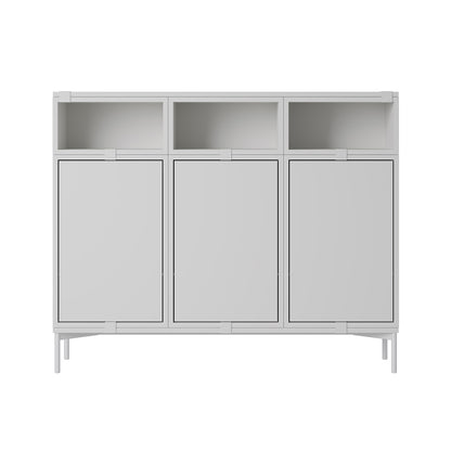 Stacked Storage System - Sideboard by Muuto / Configuration 3 / Grey