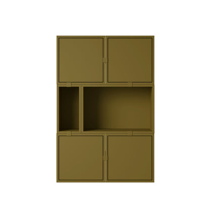 Stacked Storage System - Sideboard by Muuto  / Configuration 4  / Brown Green