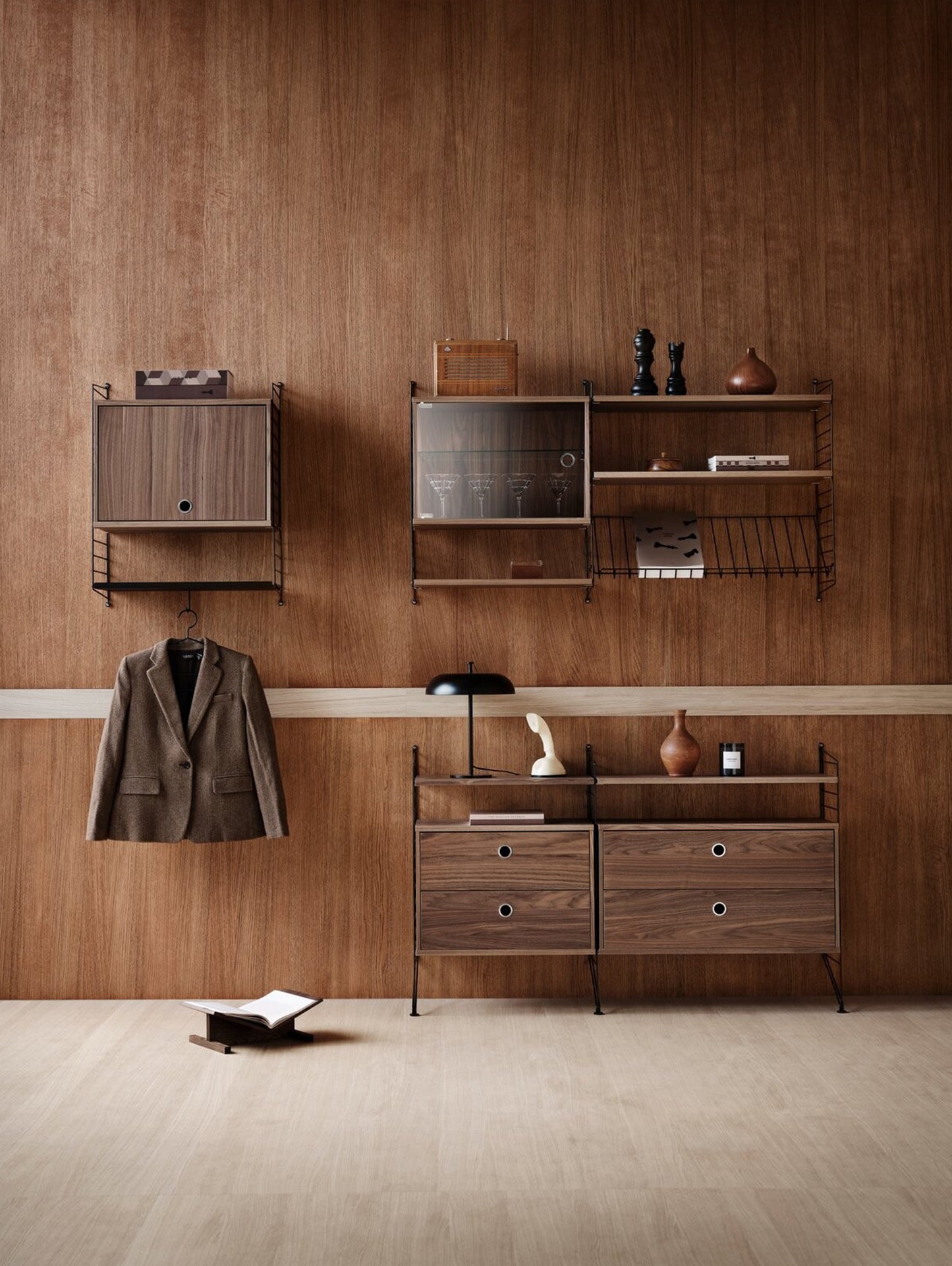 String System Shelves by String - Walnut