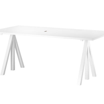 String Work Desk by String - 180 x 90 / White Frame / White Laminated MDF Desktop