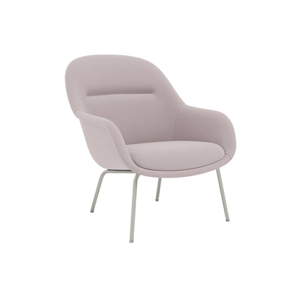 Fiber Lounge Armchair - Tube Base by Muuto / Twill Weave 620 / Grey Base