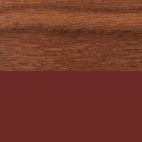 Swatch for Walnut Tabletop with Burgundy Red Crossbar