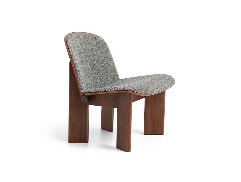 Chisel Lounge Chair (Front Upholstery) by HAY - Lacquered Walnut / Hallingdal 65 166