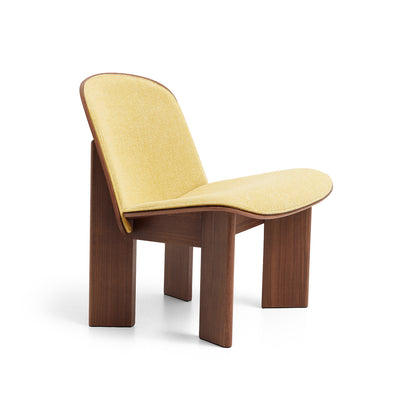 Chisel Lounge Chair (Front Upholstery) by HAY - Lacquered Walnut / Hallingdal 65 407