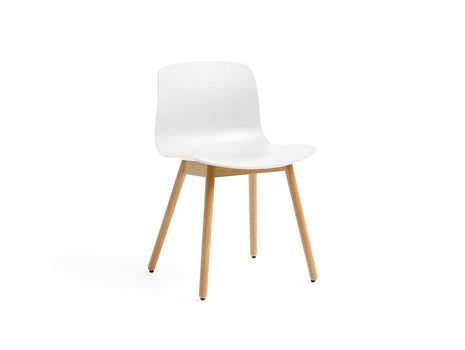 About A Chair AAC 12 by HAY - White 2.0 Shell / Lacquered Oak Base