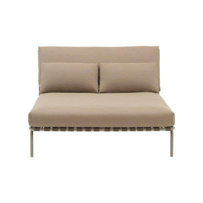 Settle Lounge Bed without Armrest by Muuto - Taupe Frame / Weave 05