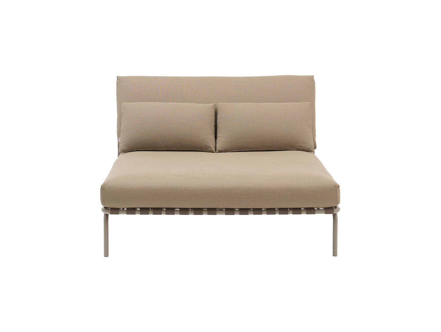 Settle Lounge Bed without Armrest by Muuto - Taupe Frame / Weave 05