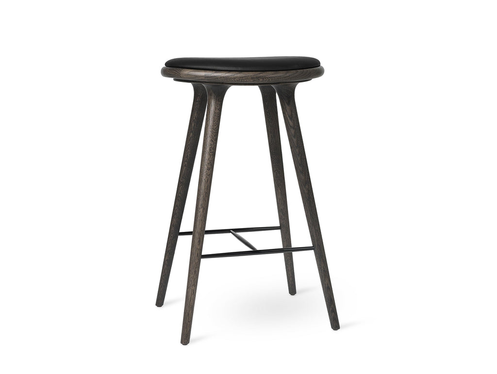 Stool by Mater - Bar Stool (H 74cm) / Sirka Grey Stained Oak