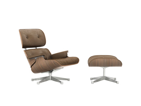 Eames Lounge Chair by Vitra - White Pigmented Walnut / Olive