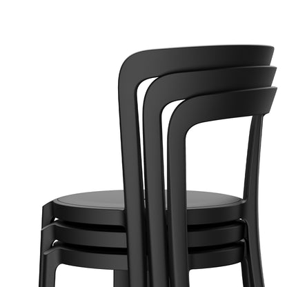 On & On Chair - Recycled Plastic Seat by Emeco / Black