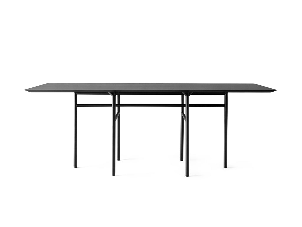 Snaregade Dining Table - Rectangular by Menu - Black Oak Veneer Tabletop / Black Steel Base