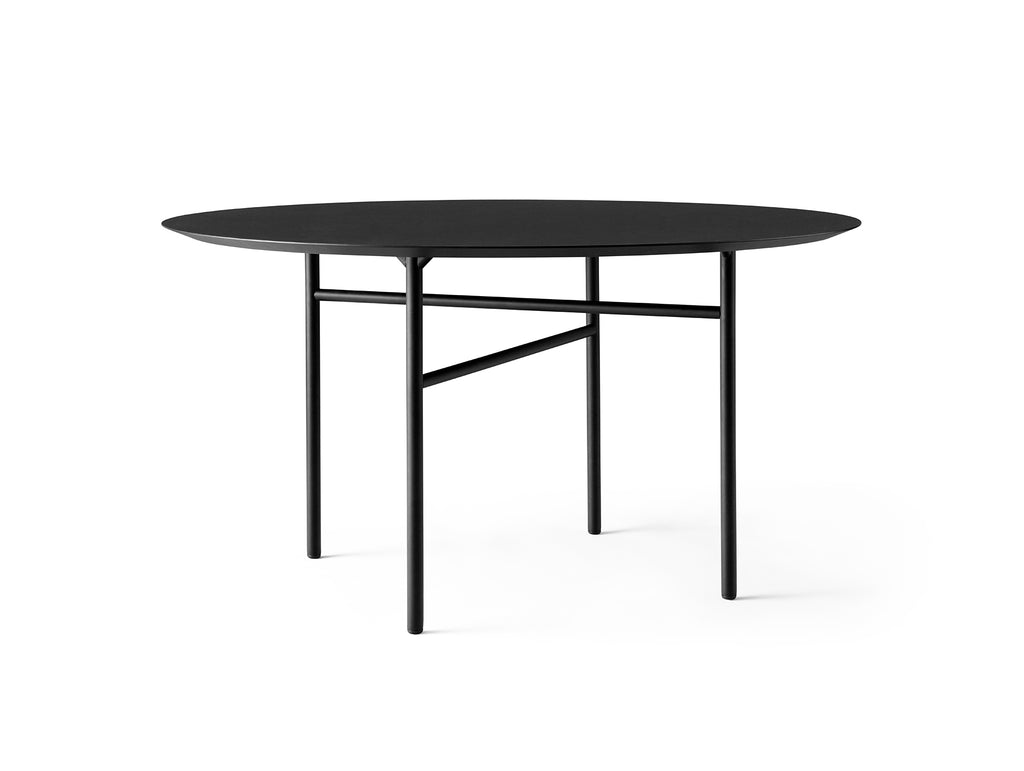 Snaregade Dining Table - Circle by Menu / D 138 cm / Charcoal Linoleum Tabletop / Black Steel Base
