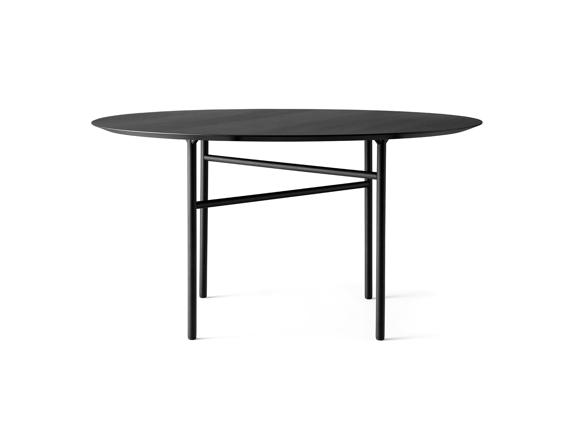 Snaregade Dining Table - Circle by Menu / D138 cm / Black Oak Veneer Tabletop / Black Steel Base