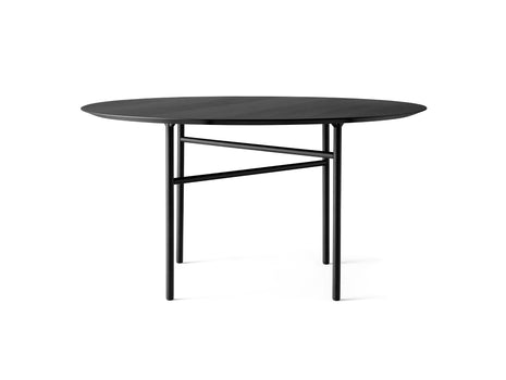 Snaregade Dining Table - Circle by Menu / D138 cm / Black Oak Veneer Tabletop / Black Steel Base