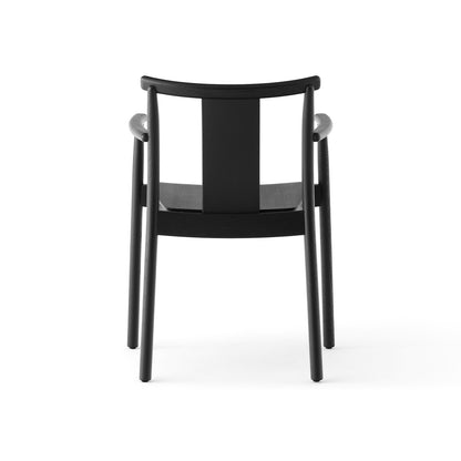 Merkur Dining Chair with Armrest by Menu - Black Lacquered Oak